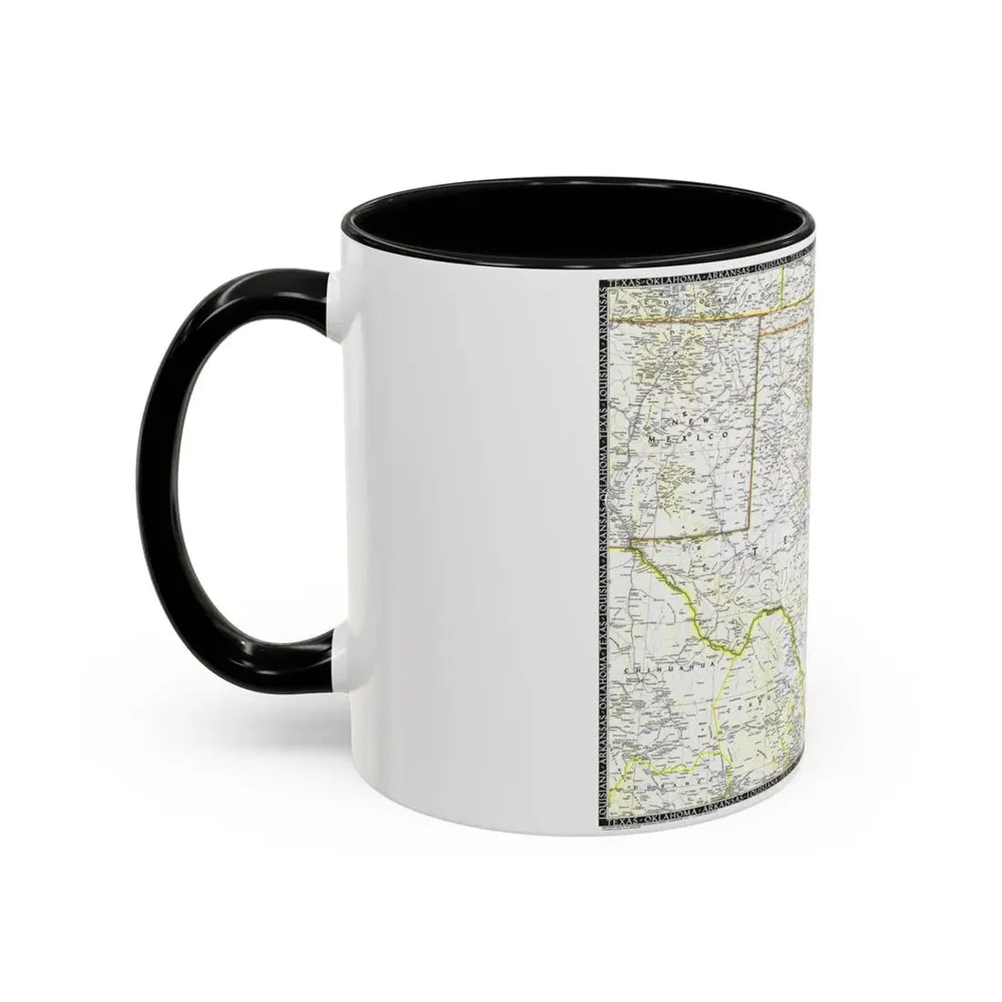 USA - South Central (1947) (Map) Accent Coffee Mug - Go Mug Yourself