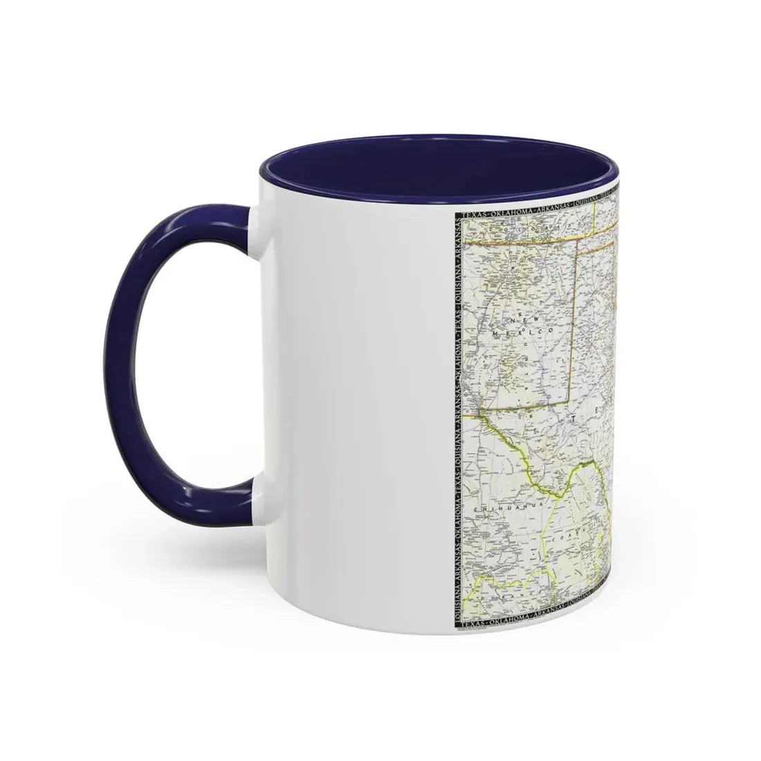 USA - South Central (1947) (Map) Accent Coffee Mug - Go Mug Yourself