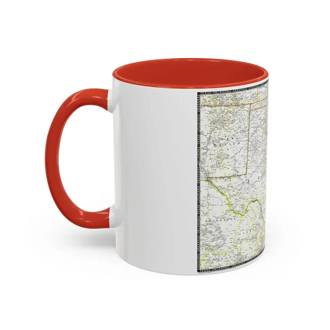 USA - South Central (1947) (Map) Accent Coffee Mug - Go Mug Yourself