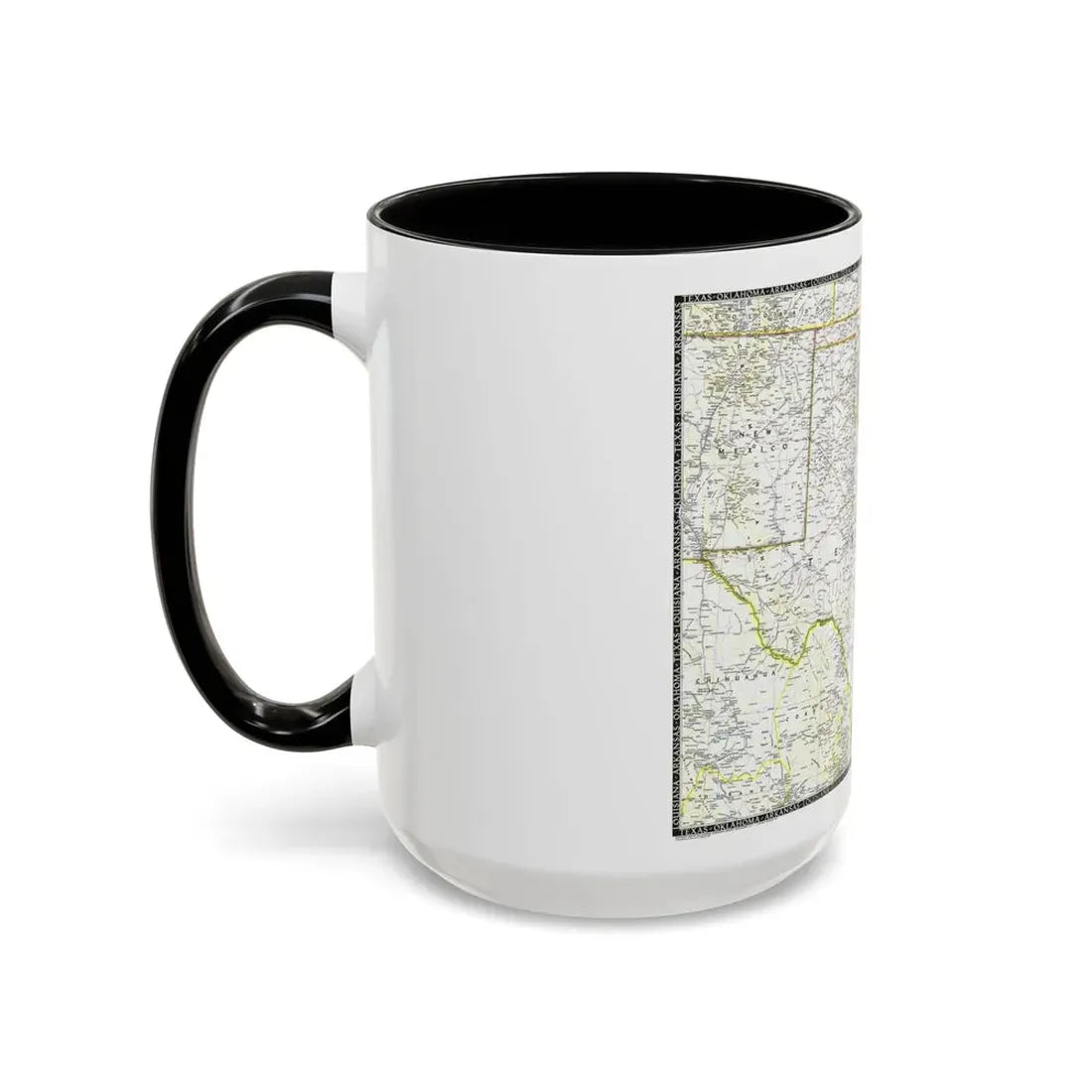 USA - South Central (1947) (Map) Accent Coffee Mug - Go Mug Yourself