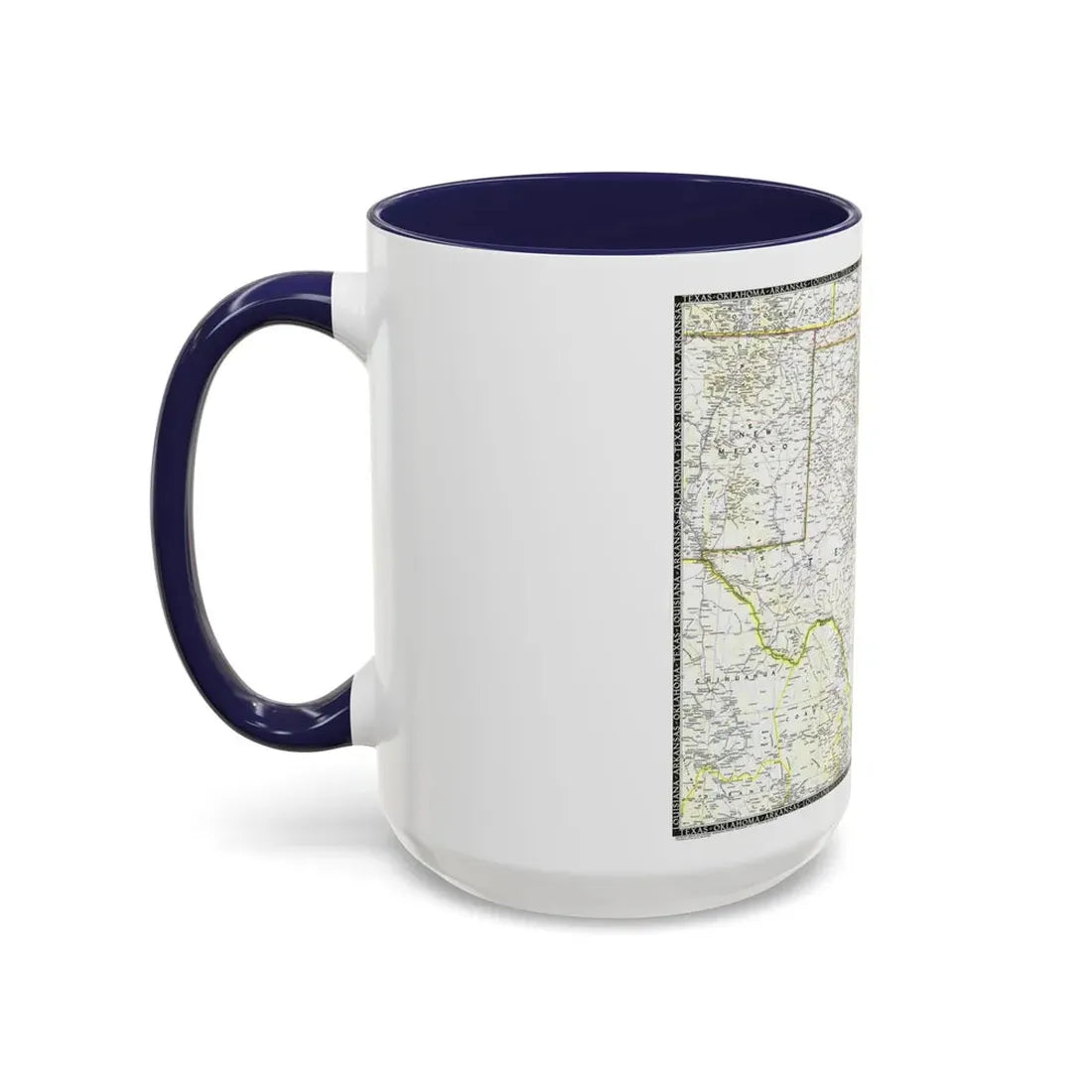 USA - South Central (1947) (Map) Accent Coffee Mug - Go Mug Yourself