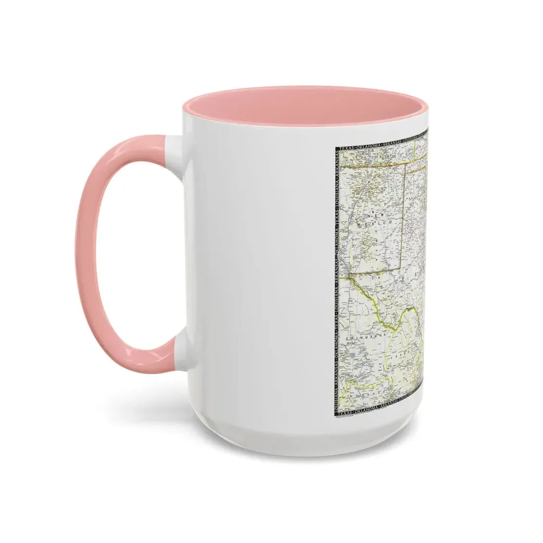 USA - South Central (1947) (Map) Accent Coffee Mug - Go Mug Yourself