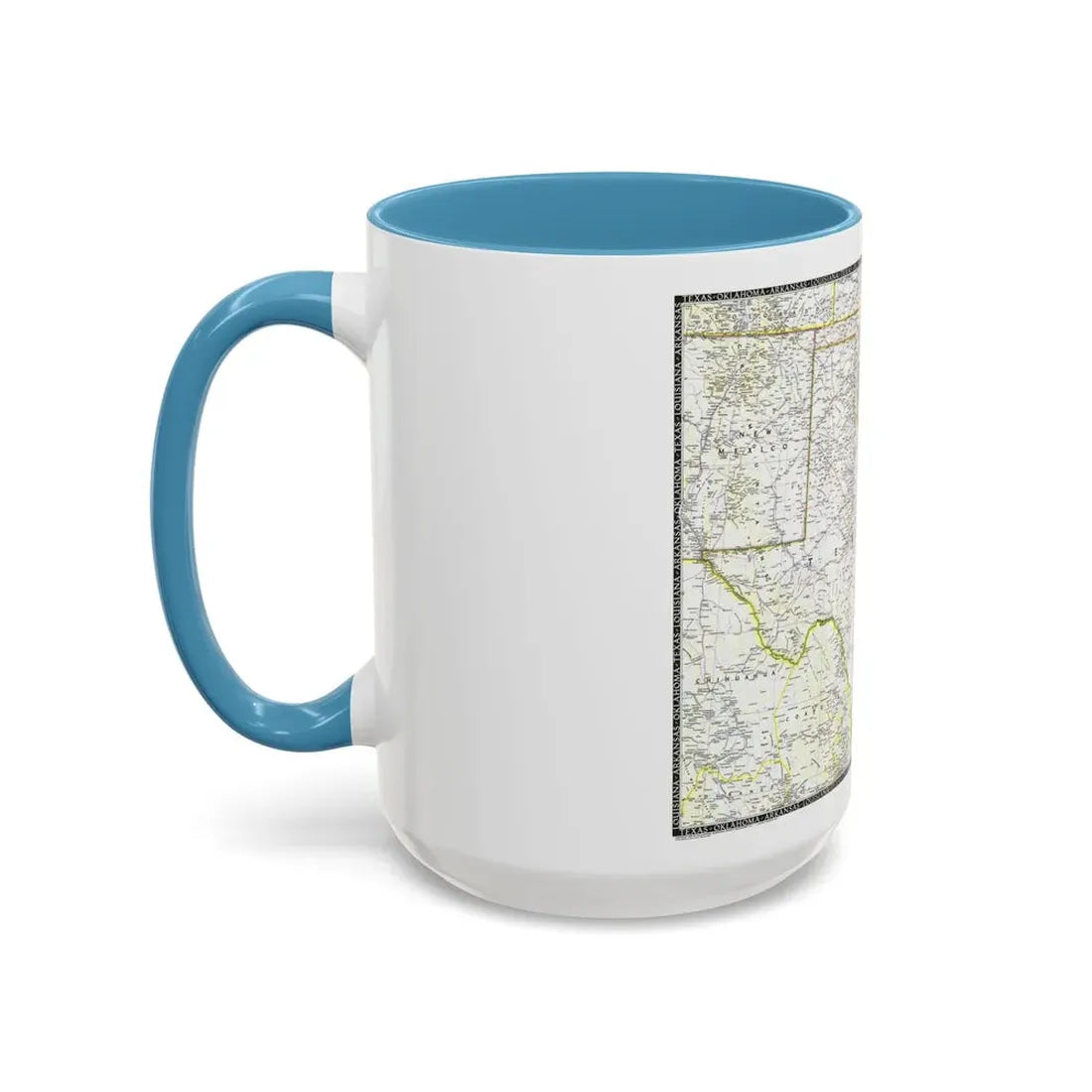 USA - South Central (1947) (Map) Accent Coffee Mug - Go Mug Yourself