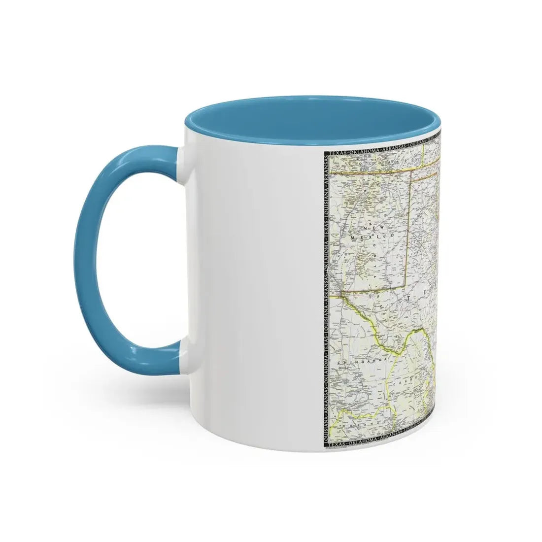 USA - South Central (1947) (Map) Accent Coffee Mug - Go Mug Yourself
