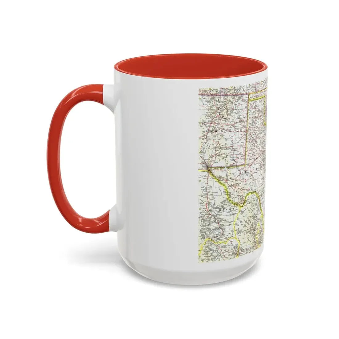 USA - South Central (1961) (Map) Accent Coffee Mug - Go Mug Yourself