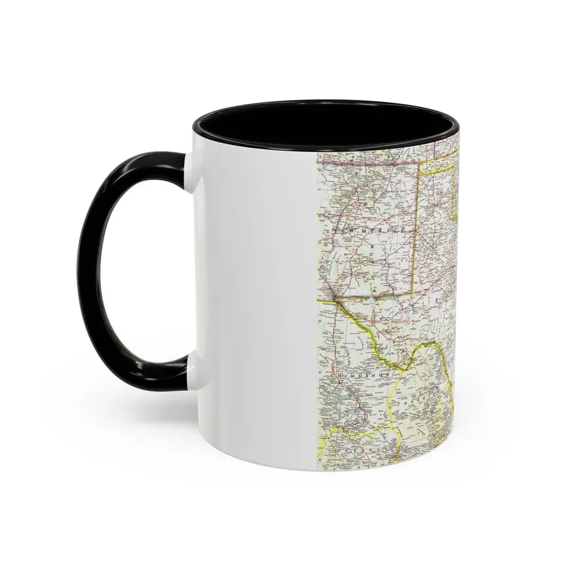 USA - South Central (1961) (Map) Accent Coffee Mug - Go Mug Yourself