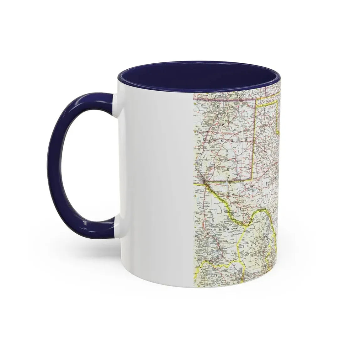 USA - South Central (1961) (Map) Accent Coffee Mug - Go Mug Yourself