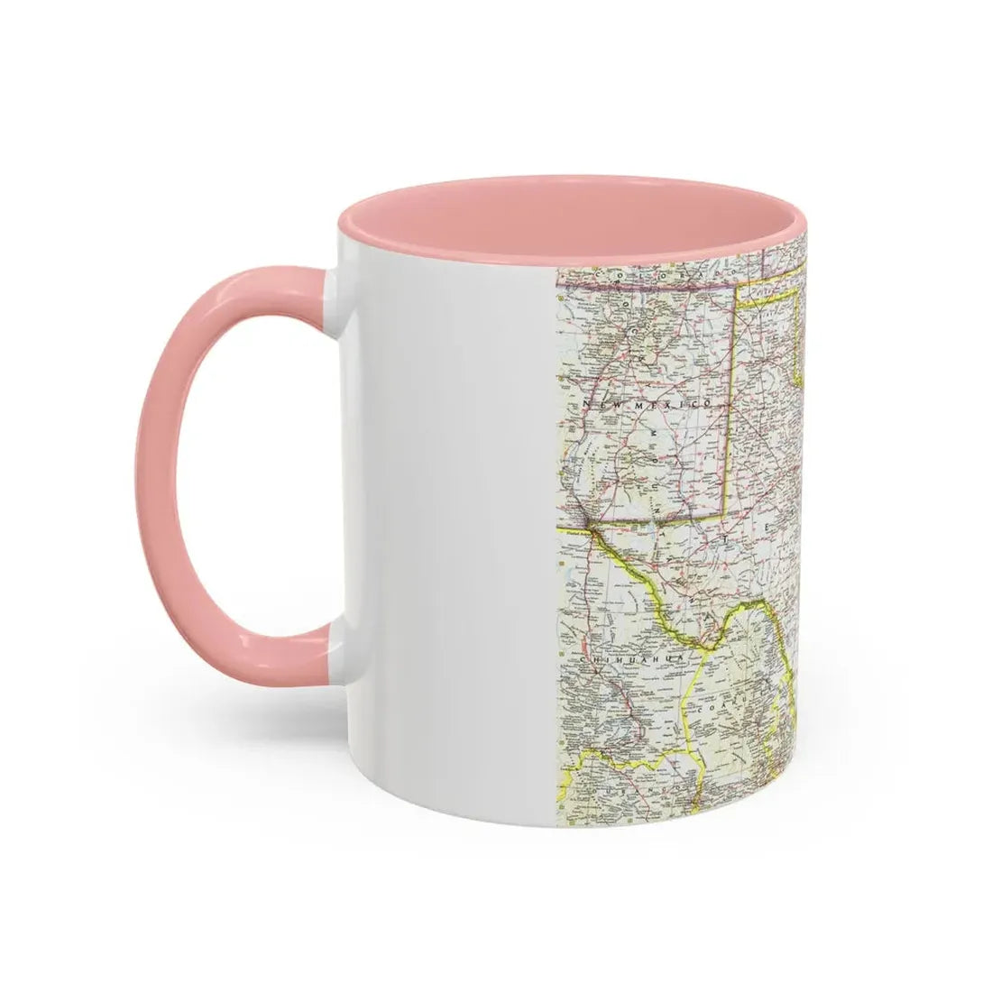 USA - South Central (1961) (Map) Accent Coffee Mug - Go Mug Yourself