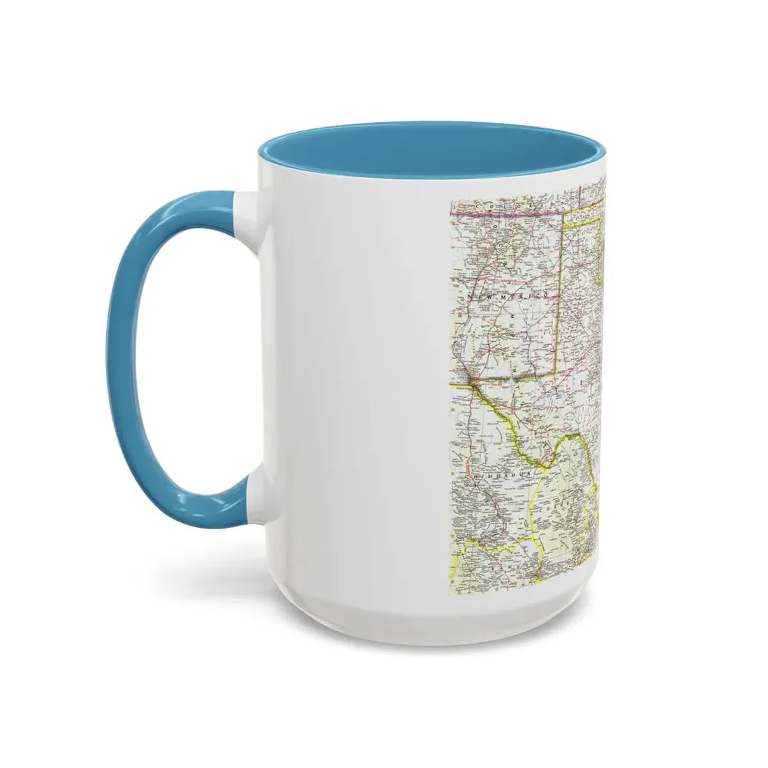 USA - South Central (1961) (Map) Accent Coffee Mug - Go Mug Yourself