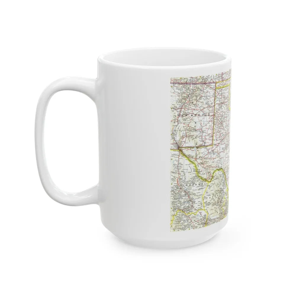 USA - South Central (1961) (Map) White Coffee Mug-Go Mug Yourself