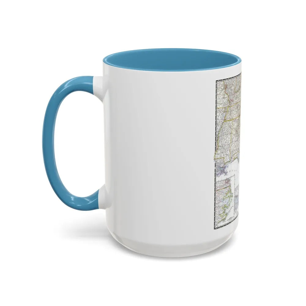 USA - Southeastern (1947) (Map) Accent Coffee Mug-Go Mug Yourself