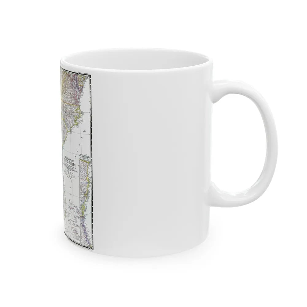 USA - Southeastern (1947) (Map) White Coffee Mug-Go Mug Yourself