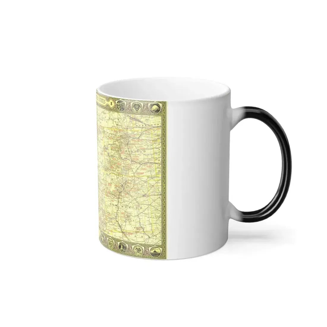 USA - Southwestern (1940) (Map) Color Changing Mug 11oz - Go Mug Yourself