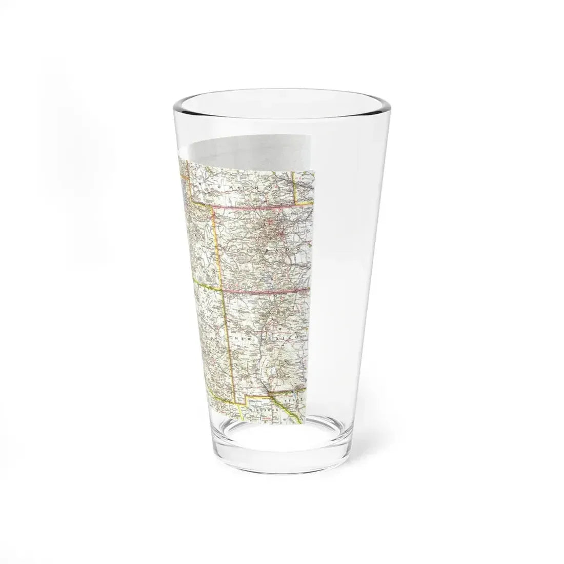 USA - Southwestern (1959) (Map) Pint Glass 16oz - Go Mug Yourself