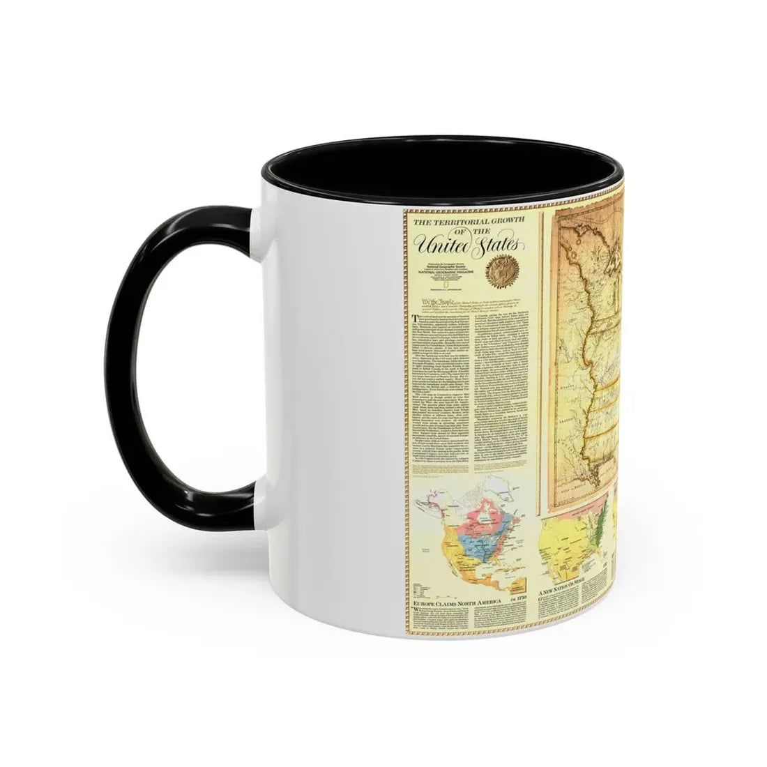 USA - Territorial Growth (1987) (Map) Accent Coffee Mug - Go Mug Yourself
