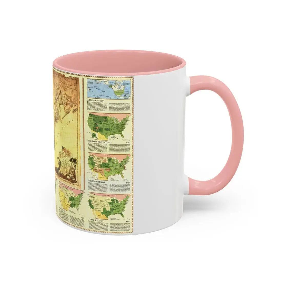 USA - Territorial Growth (1987) (Map) Accent Coffee Mug - Go Mug Yourself