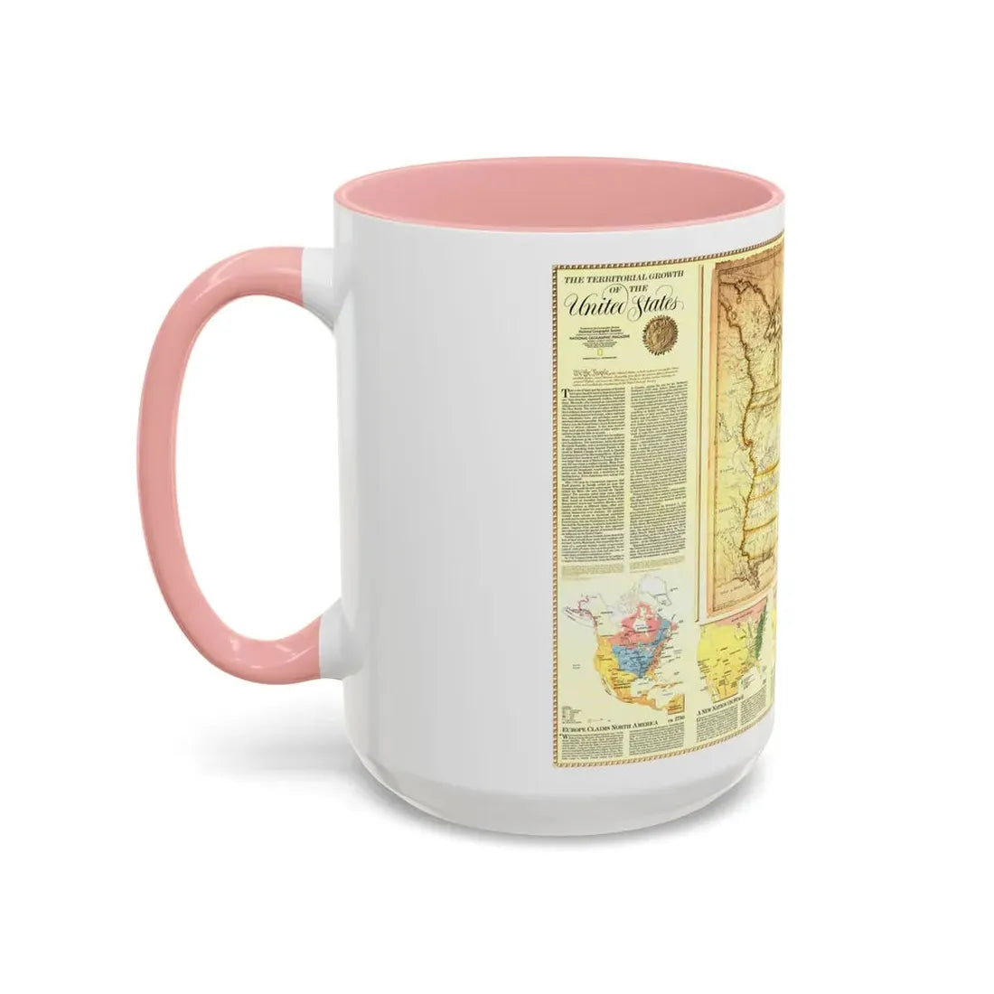 USA - Territorial Growth (1987) (Map) Accent Coffee Mug - Go Mug Yourself