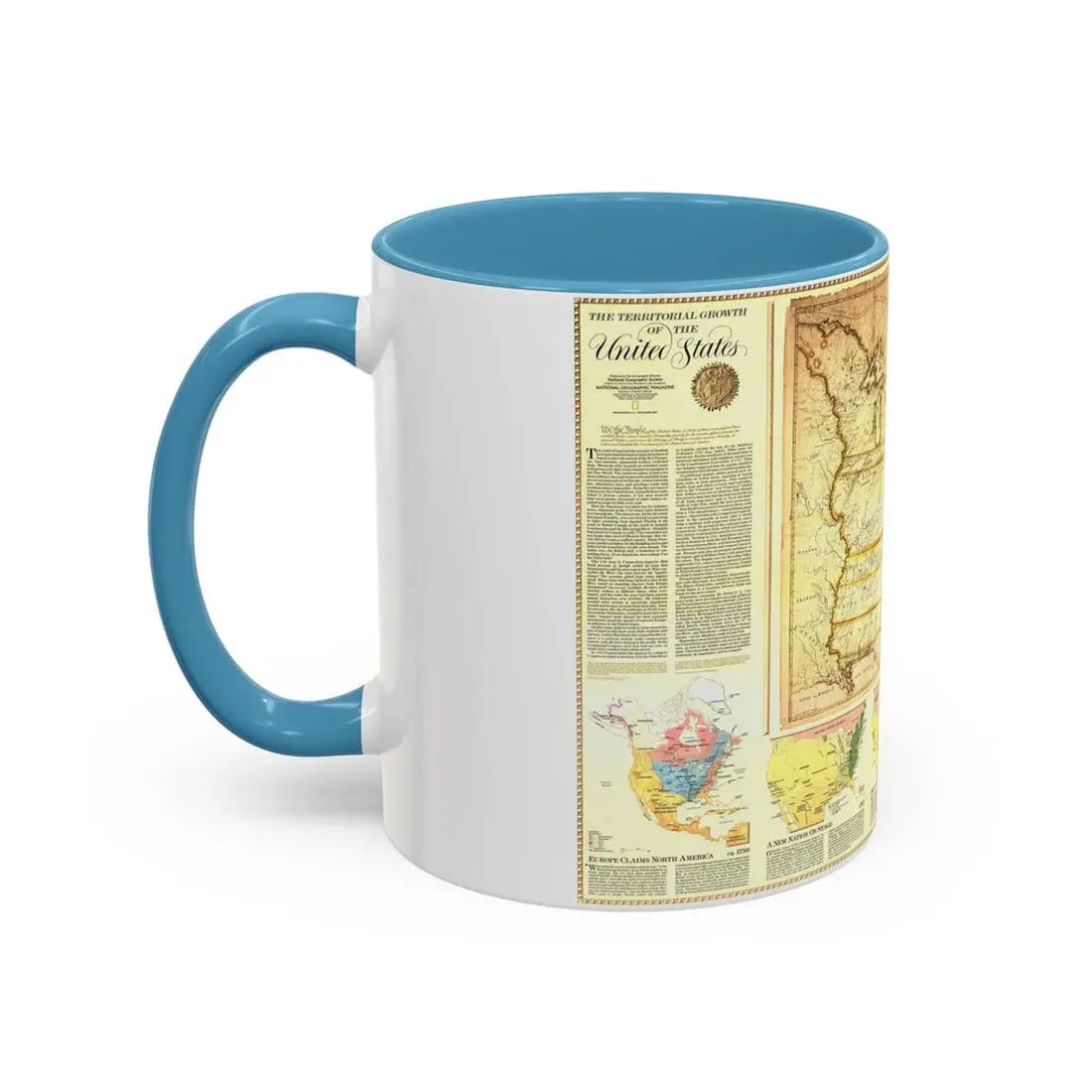 USA - Territorial Growth (1987) (Map) Accent Coffee Mug - Go Mug Yourself