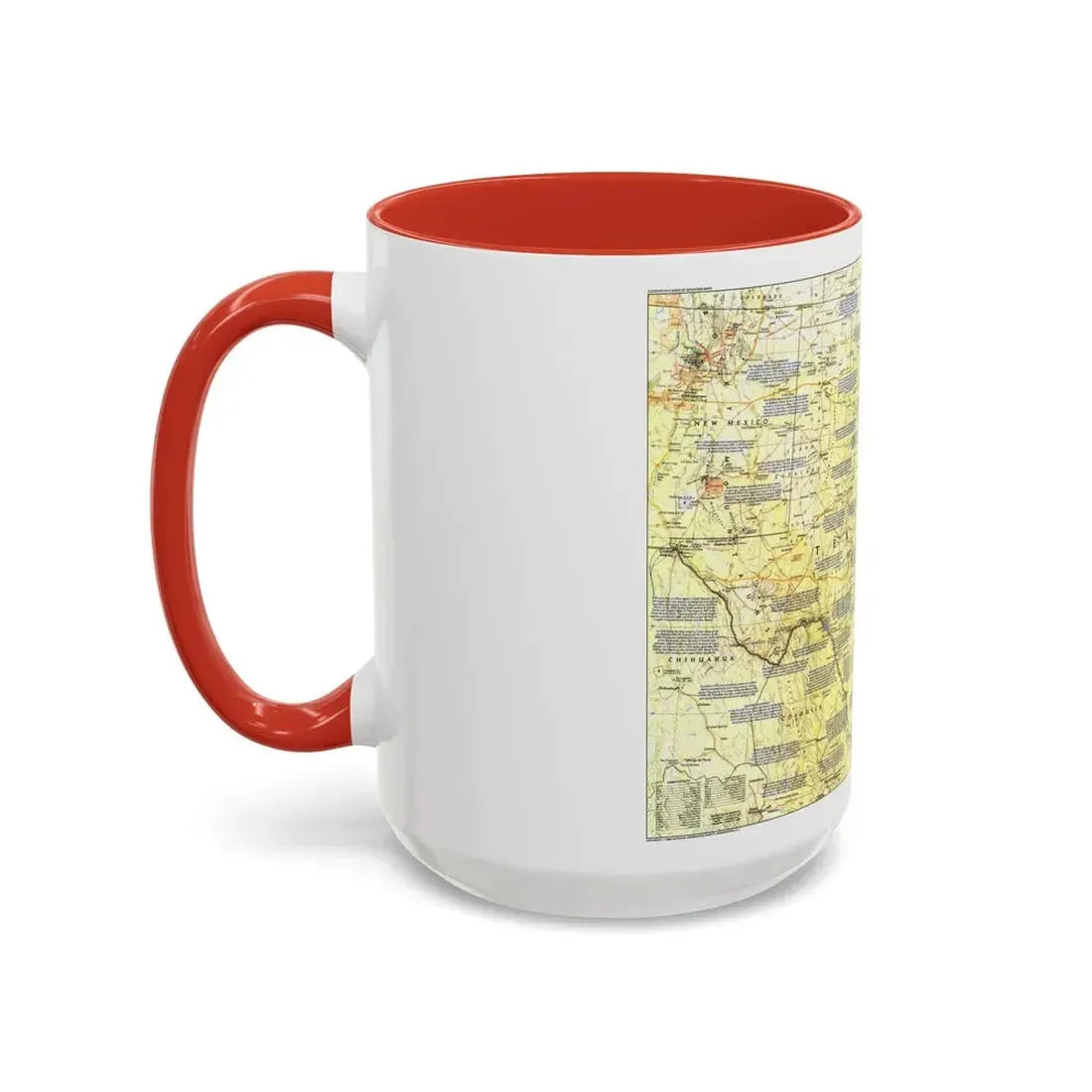 USA - Texas 1 (1986) (Map) Accent Coffee Mug - Go Mug Yourself