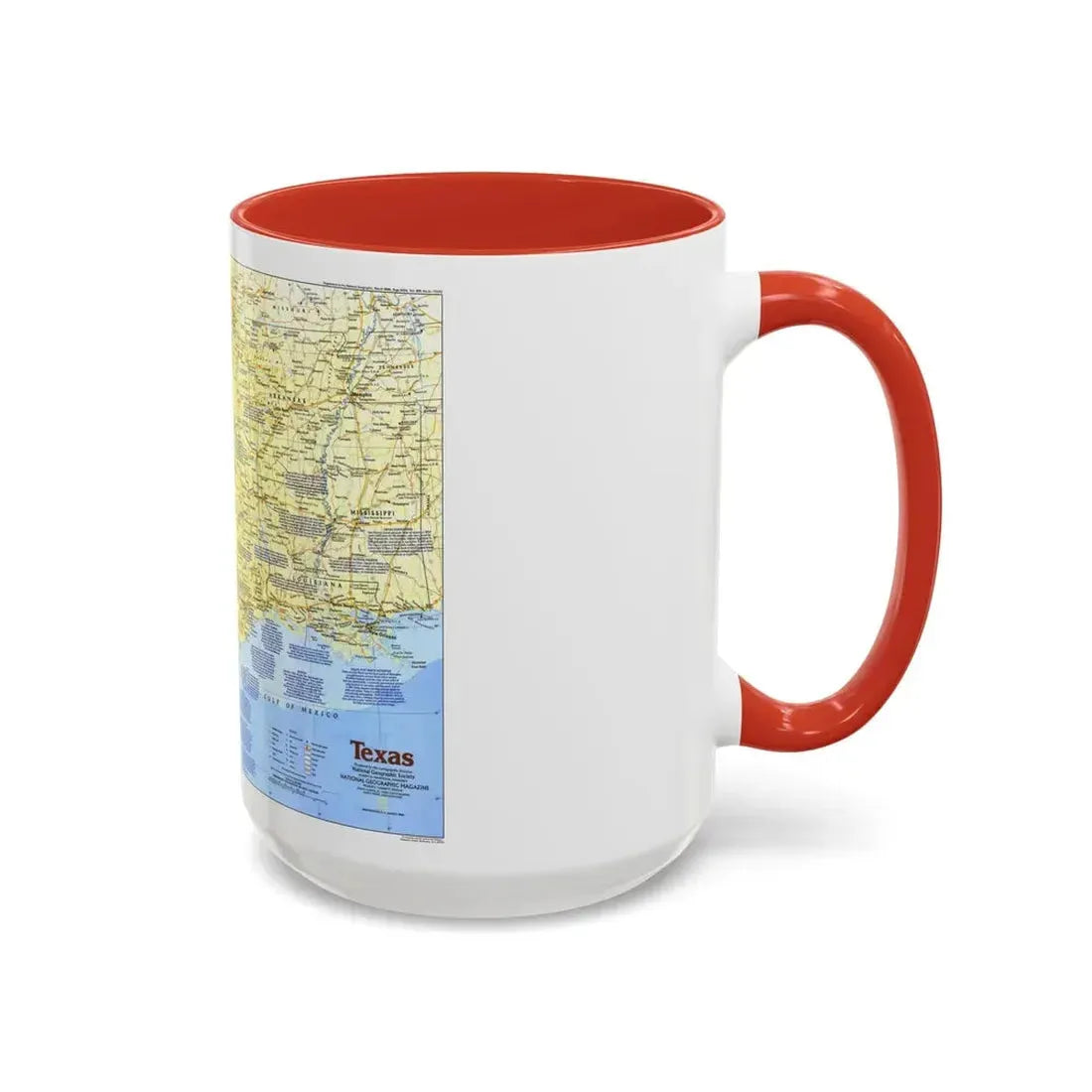USA - Texas 1 (1986) (Map) Accent Coffee Mug - Go Mug Yourself