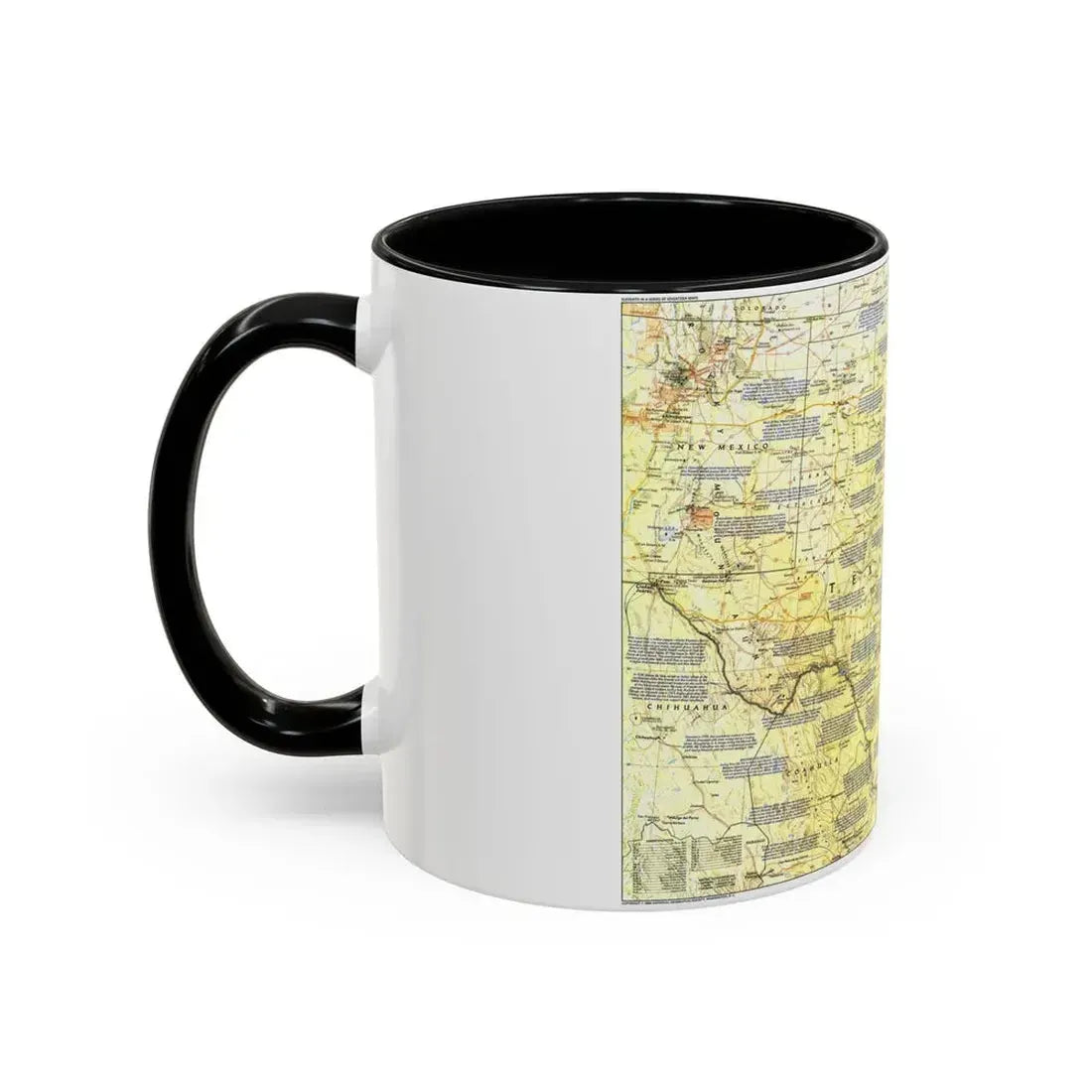 USA - Texas 1 (1986) (Map) Accent Coffee Mug - Go Mug Yourself
