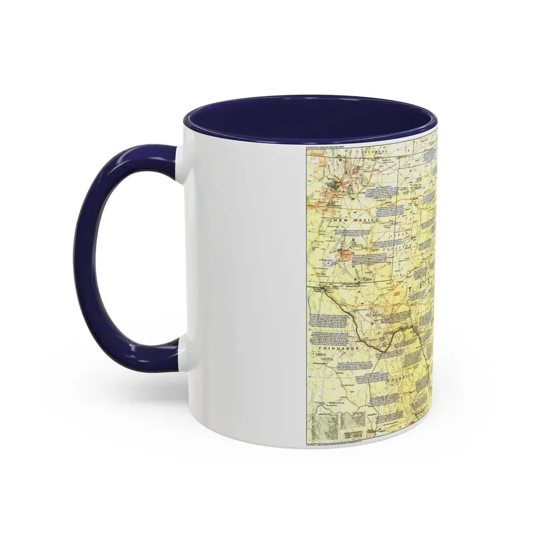 USA - Texas 1 (1986) (Map) Accent Coffee Mug - Go Mug Yourself