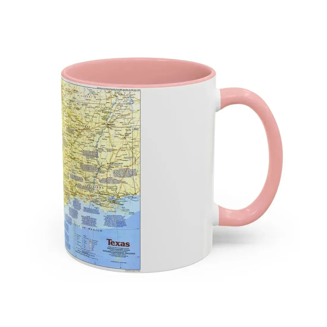 USA - Texas 1 (1986) (Map) Accent Coffee Mug - Go Mug Yourself