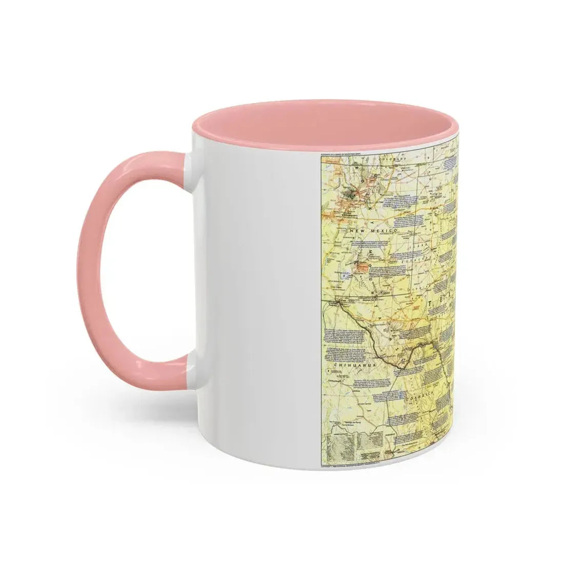 USA - Texas 1 (1986) (Map) Accent Coffee Mug - Go Mug Yourself