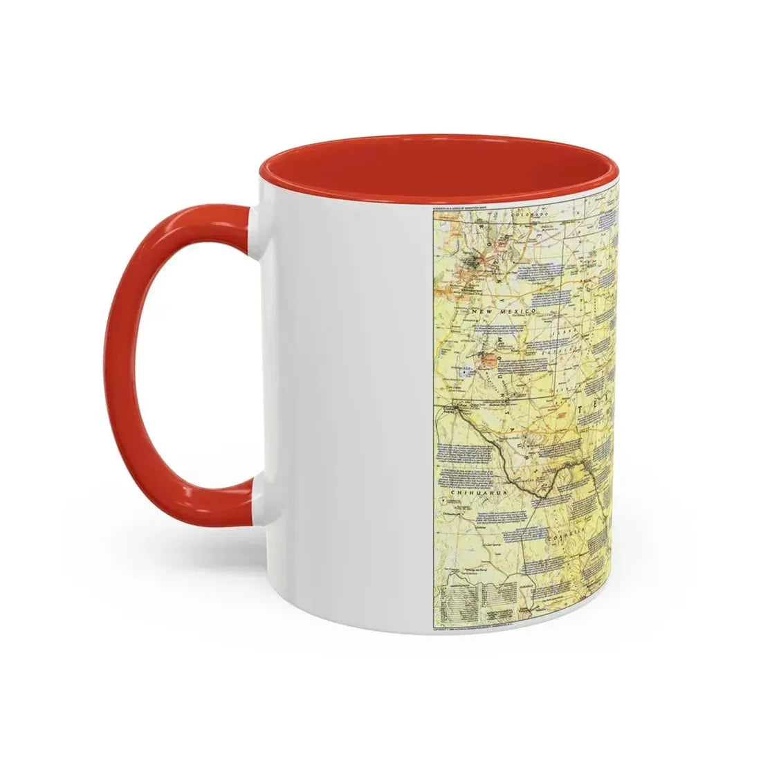 USA - Texas 1 (1986) (Map) Accent Coffee Mug - Go Mug Yourself