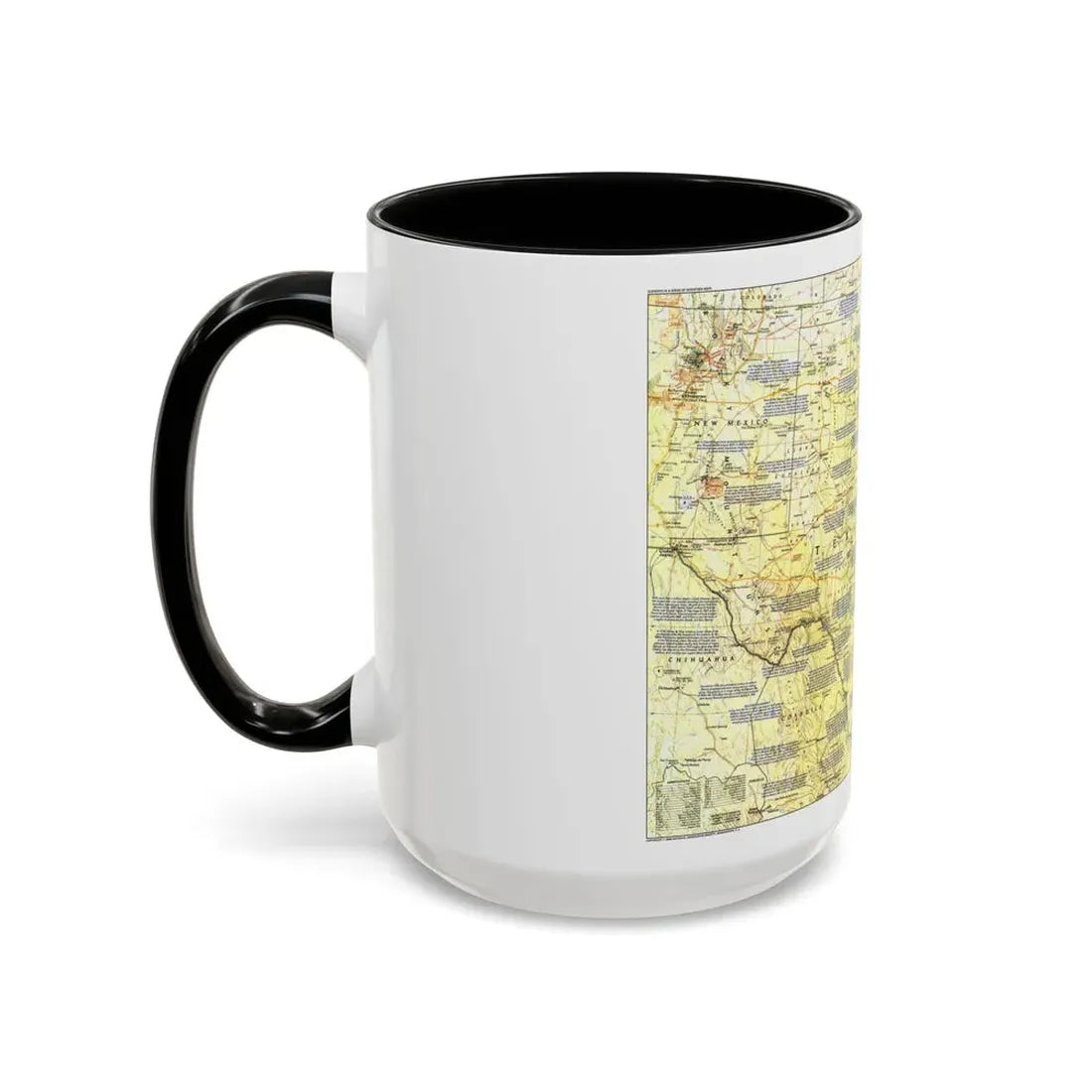 USA - Texas 1 (1986) (Map) Accent Coffee Mug - Go Mug Yourself