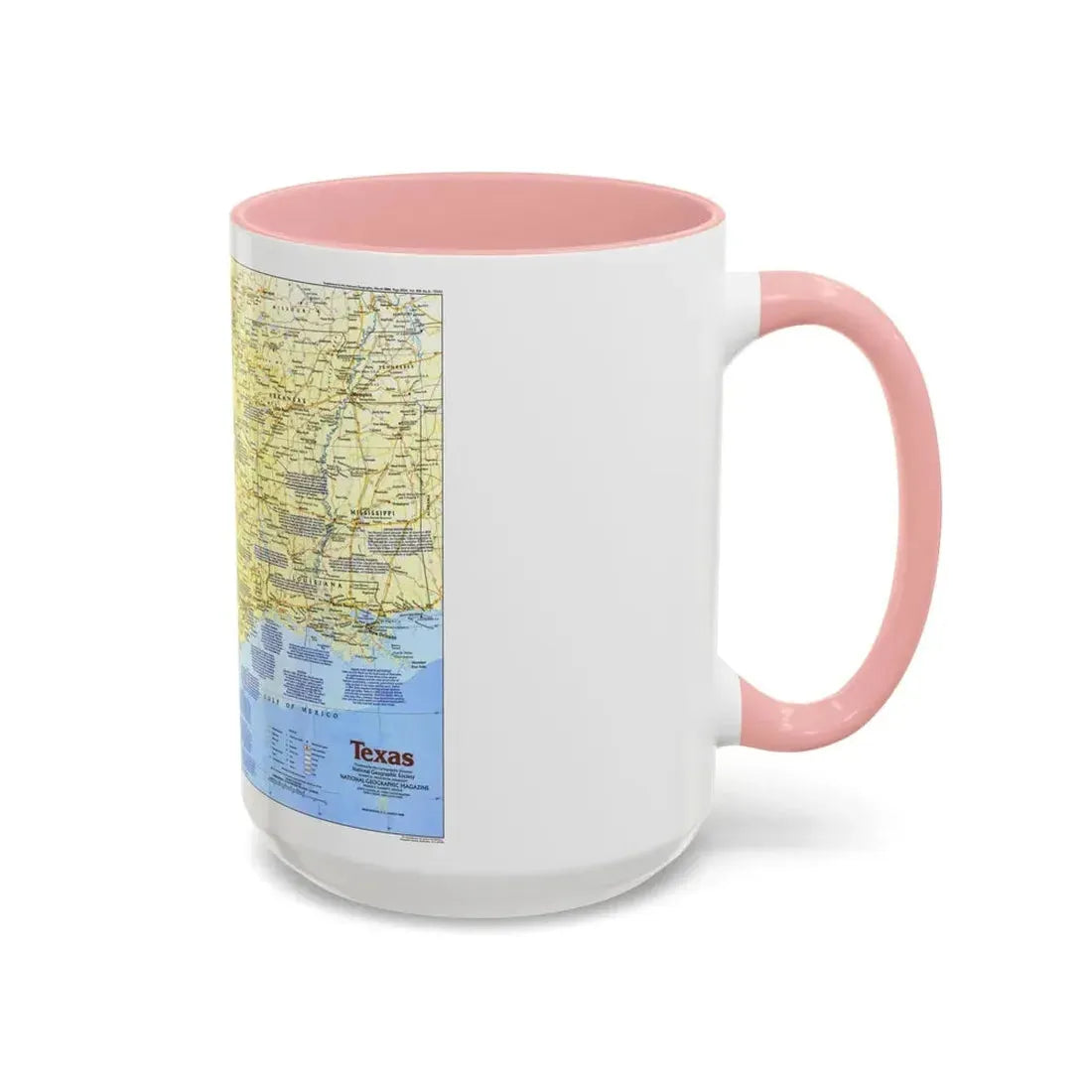 USA - Texas 1 (1986) (Map) Accent Coffee Mug - Go Mug Yourself