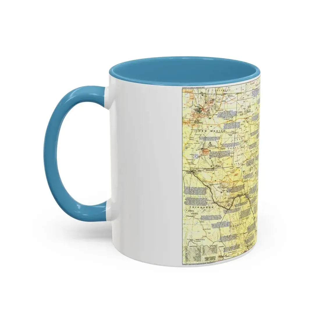 USA - Texas 1 (1986) (Map) Accent Coffee Mug - Go Mug Yourself