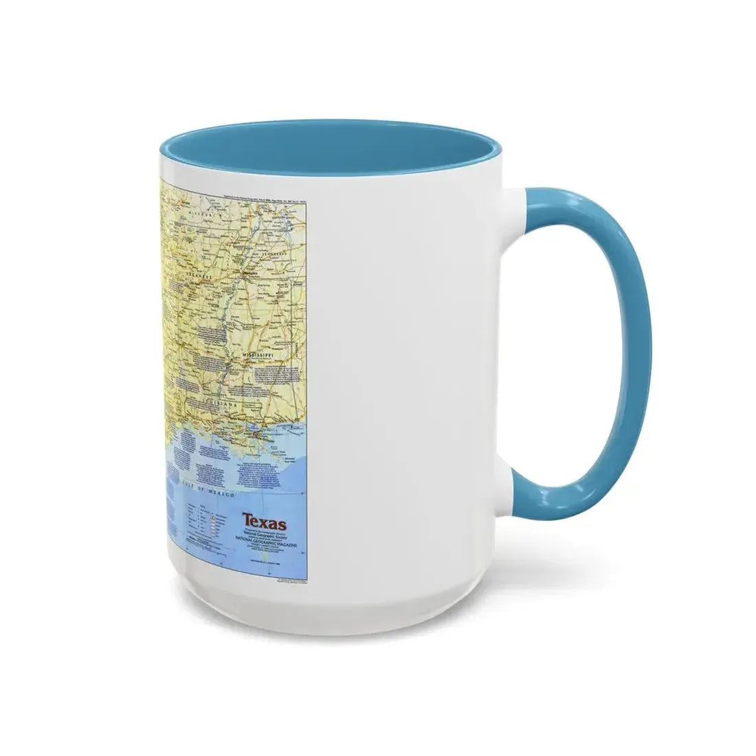 USA - Texas 1 (1986) (Map) Accent Coffee Mug - Go Mug Yourself