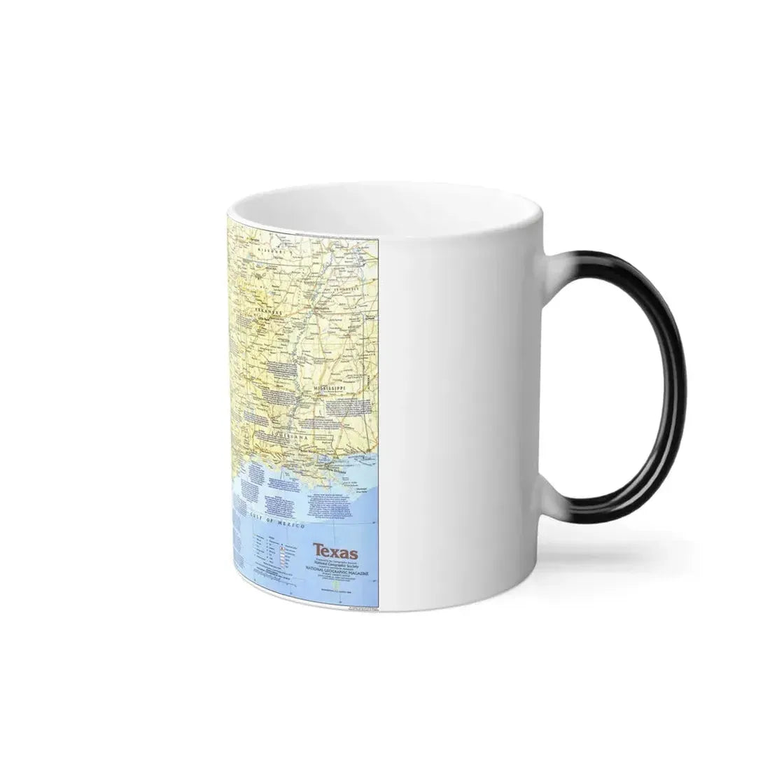USA - Texas 1 (1986) (Map) Color Changing Mug 11oz - Go Mug Yourself