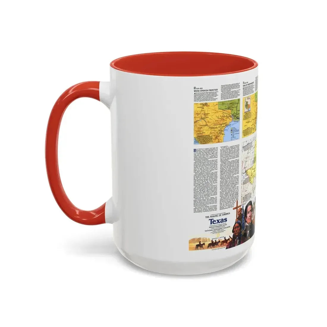 USA - Texas 2 (1986) (Map) Accent Coffee Mug - Go Mug Yourself