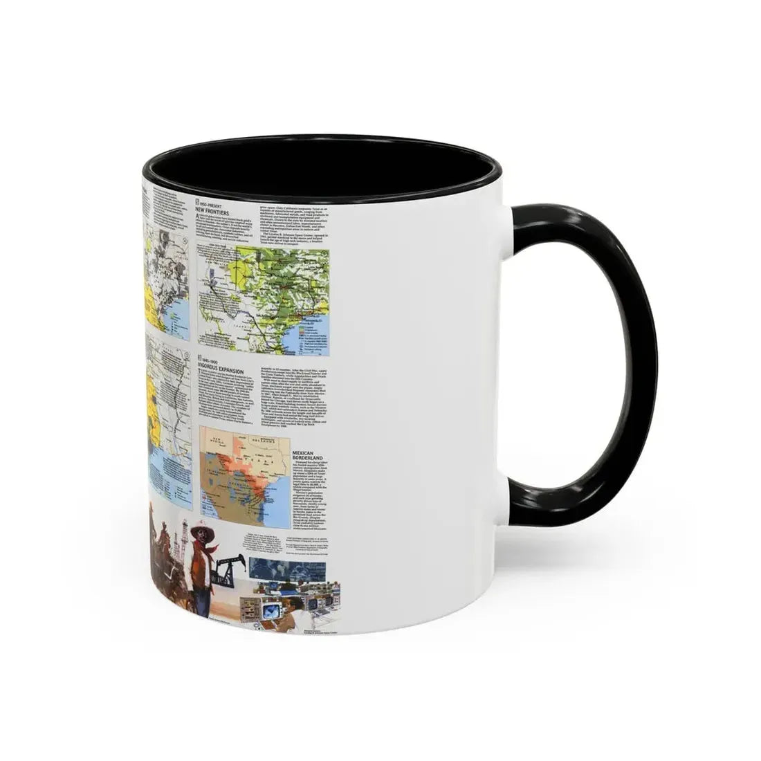 USA - Texas 2 (1986) (Map) Accent Coffee Mug - Go Mug Yourself