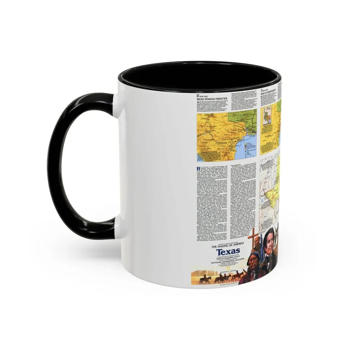 USA - Texas 2 (1986) (Map) Accent Coffee Mug - Go Mug Yourself