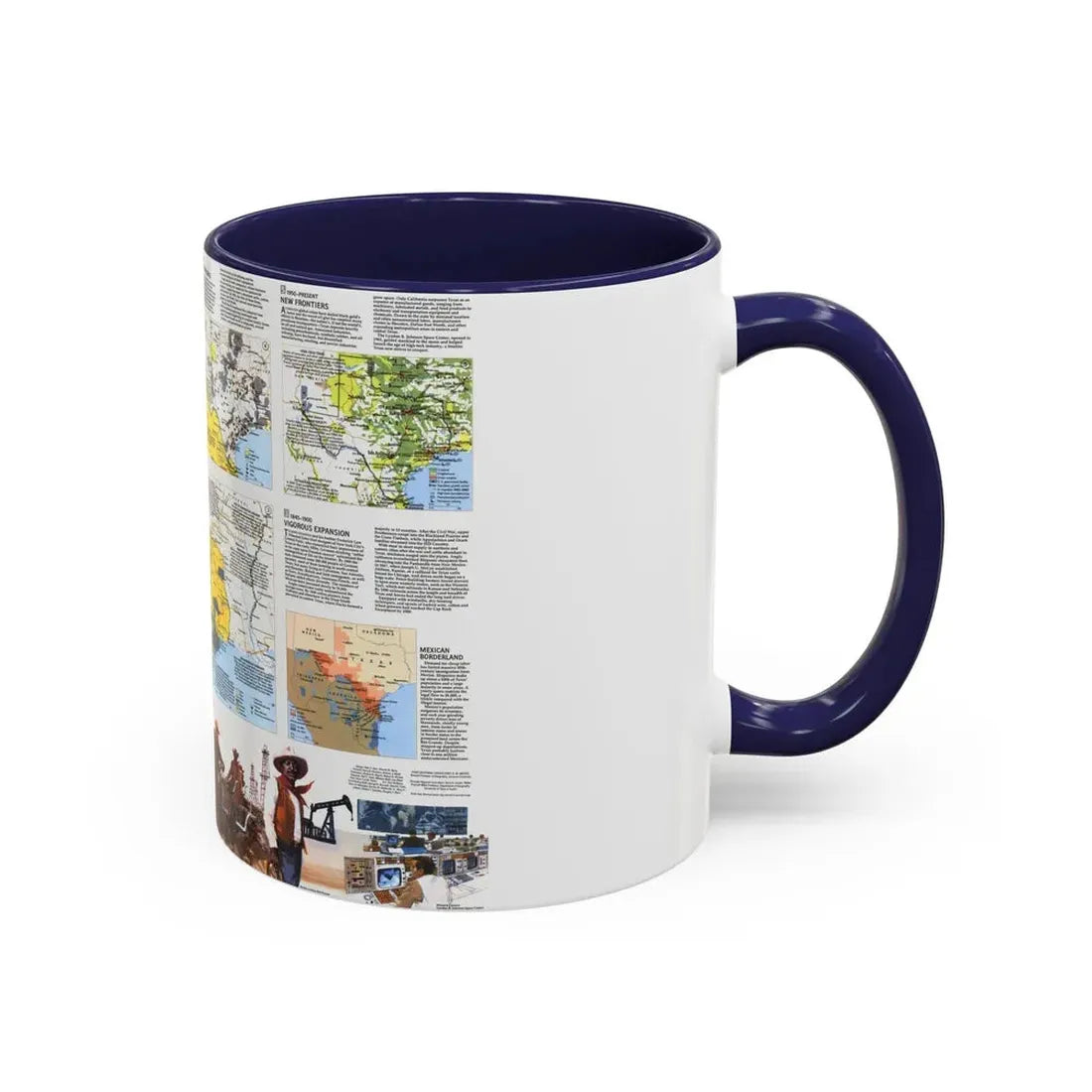 USA - Texas 2 (1986) (Map) Accent Coffee Mug - Go Mug Yourself