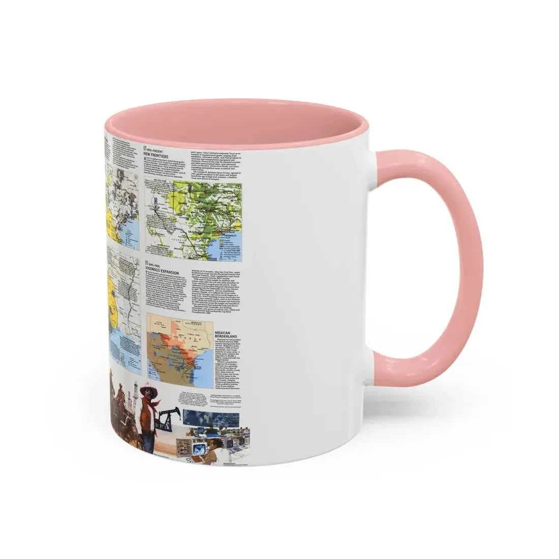 USA - Texas 2 (1986) (Map) Accent Coffee Mug - Go Mug Yourself