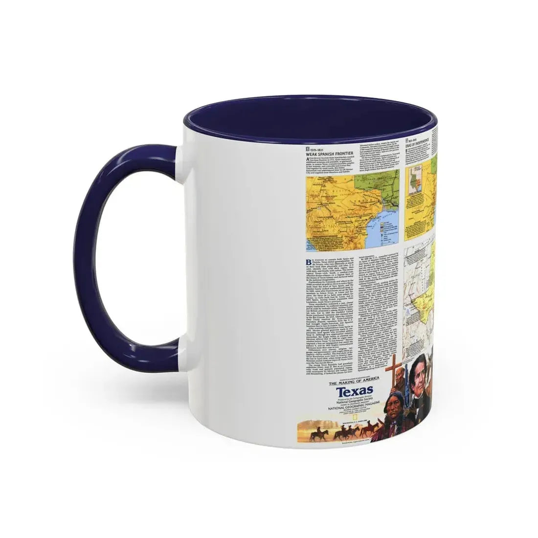 USA - Texas 2 (1986) (Map) Accent Coffee Mug - Go Mug Yourself