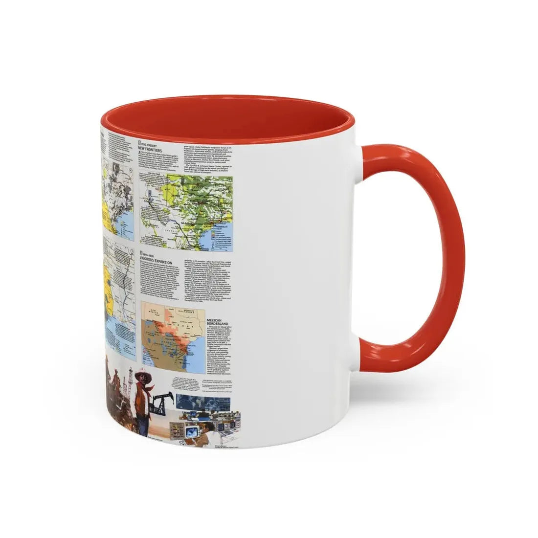 USA - Texas 2 (1986) (Map) Accent Coffee Mug - Go Mug Yourself