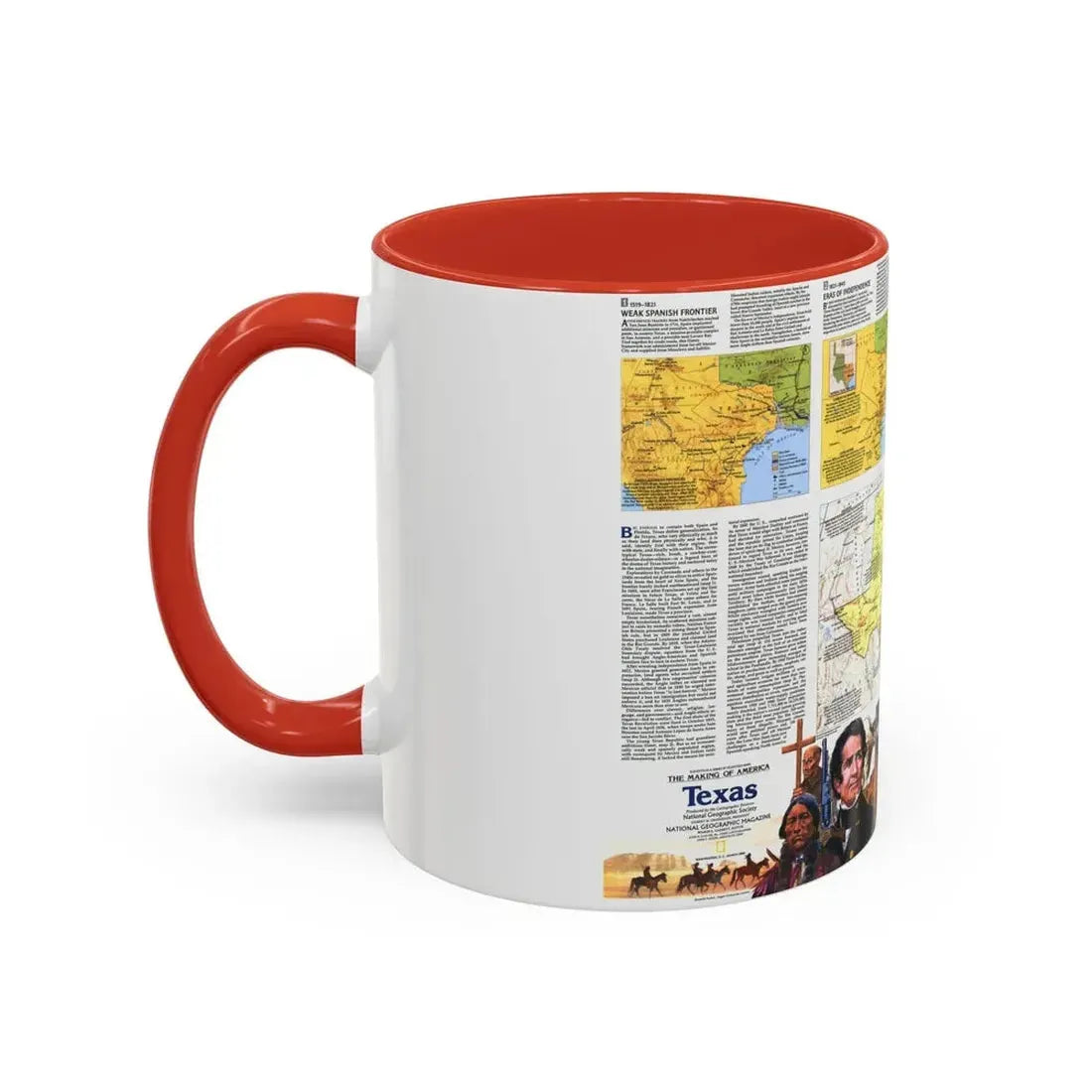 USA - Texas 2 (1986) (Map) Accent Coffee Mug - Go Mug Yourself