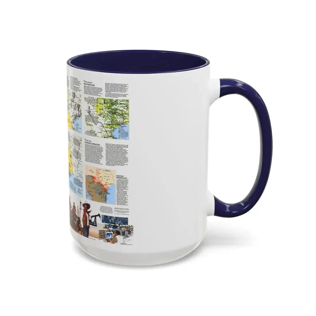 USA - Texas 2 (1986) (Map) Accent Coffee Mug - Go Mug Yourself