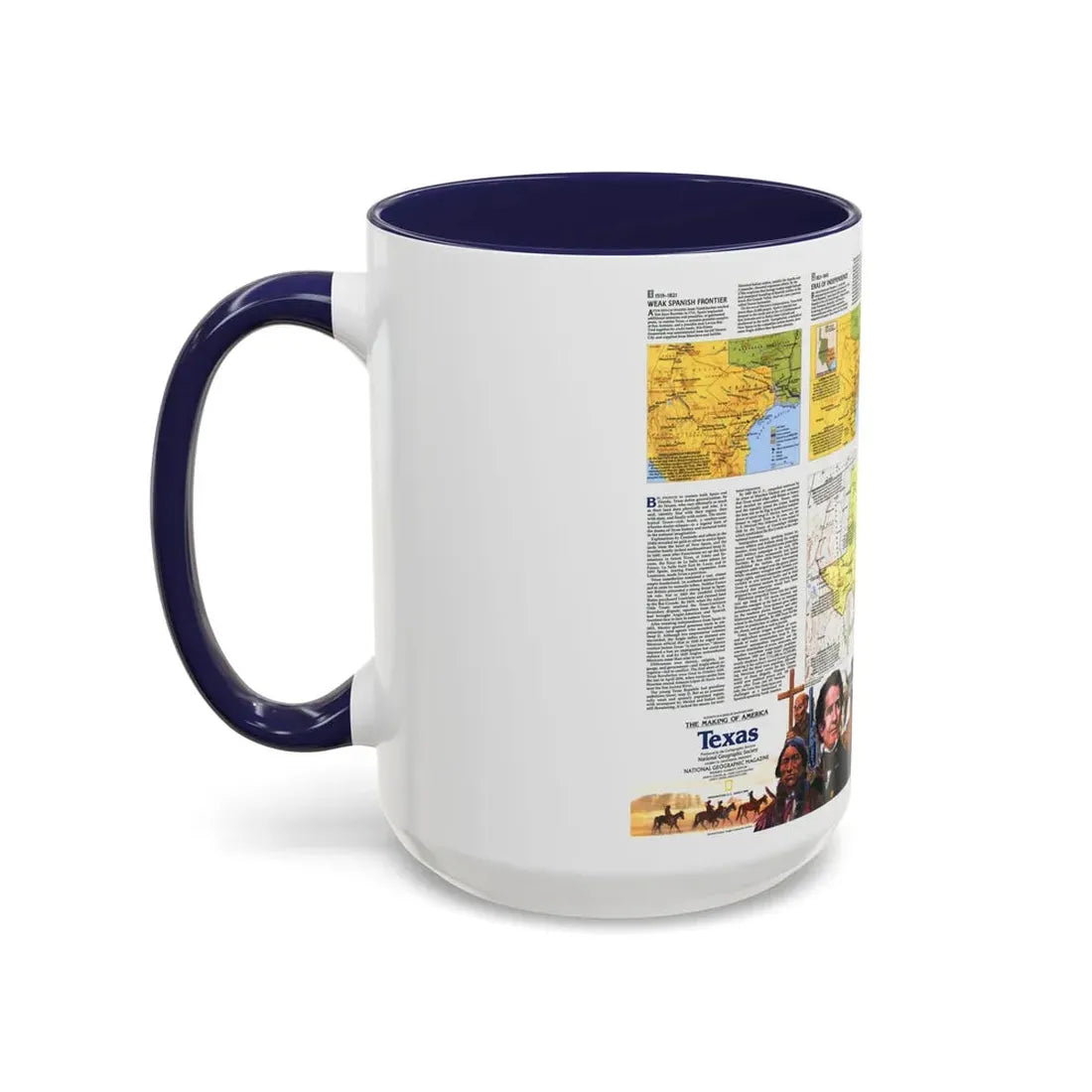 USA - Texas 2 (1986) (Map) Accent Coffee Mug - Go Mug Yourself