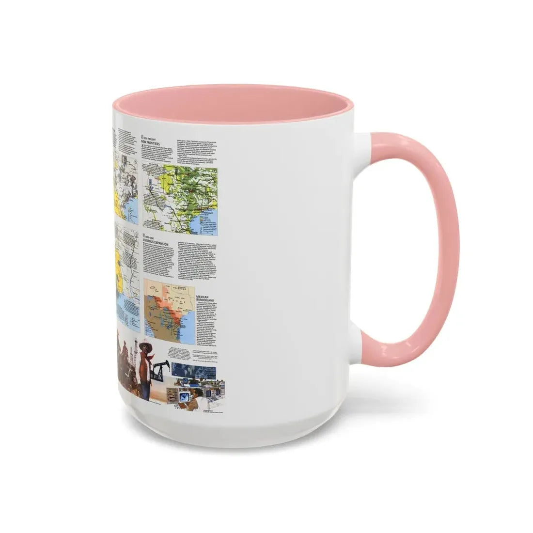 USA - Texas 2 (1986) (Map) Accent Coffee Mug - Go Mug Yourself