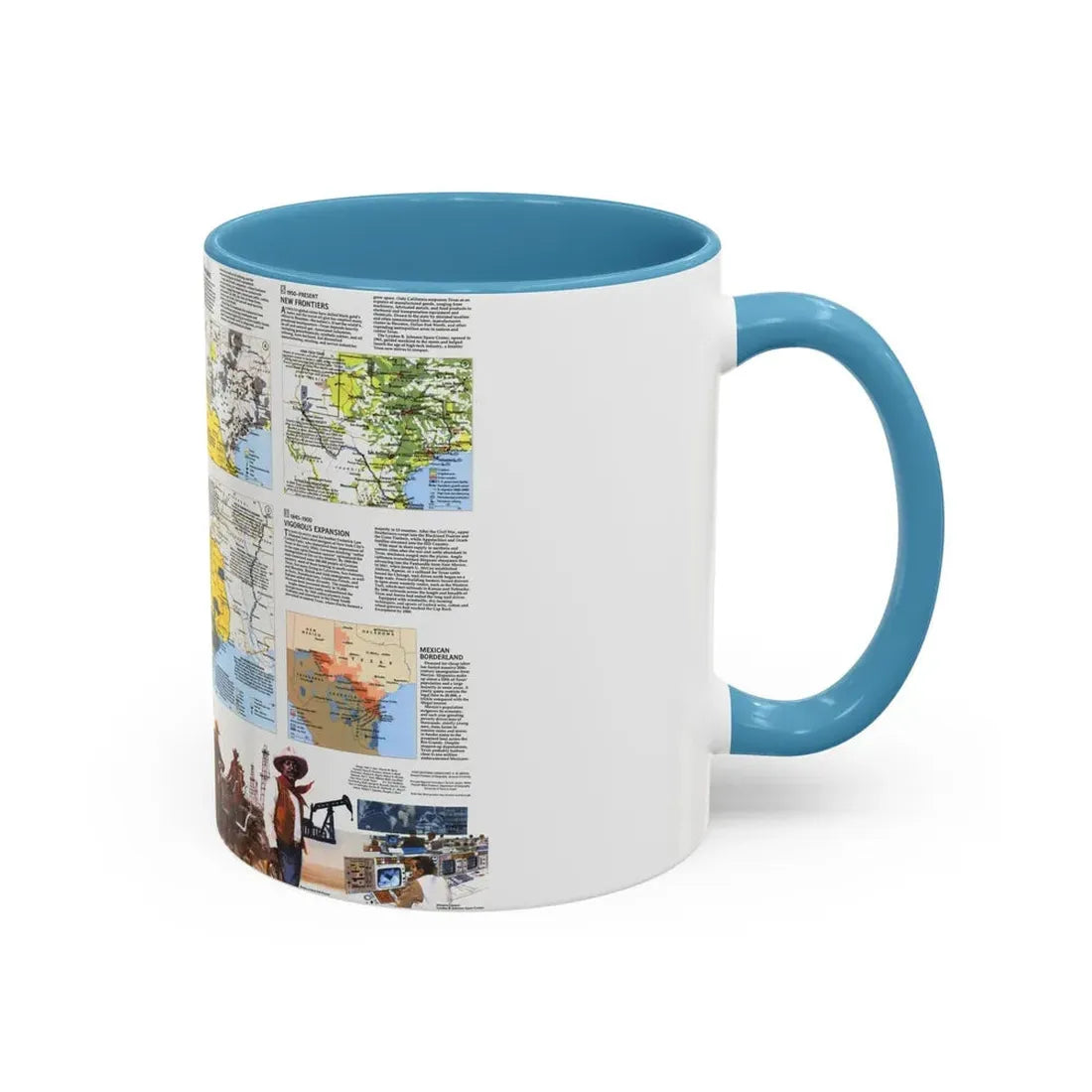 USA - Texas 2 (1986) (Map) Accent Coffee Mug - Go Mug Yourself