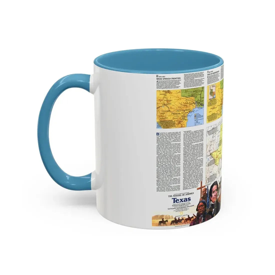 USA - Texas 2 (1986) (Map) Accent Coffee Mug - Go Mug Yourself