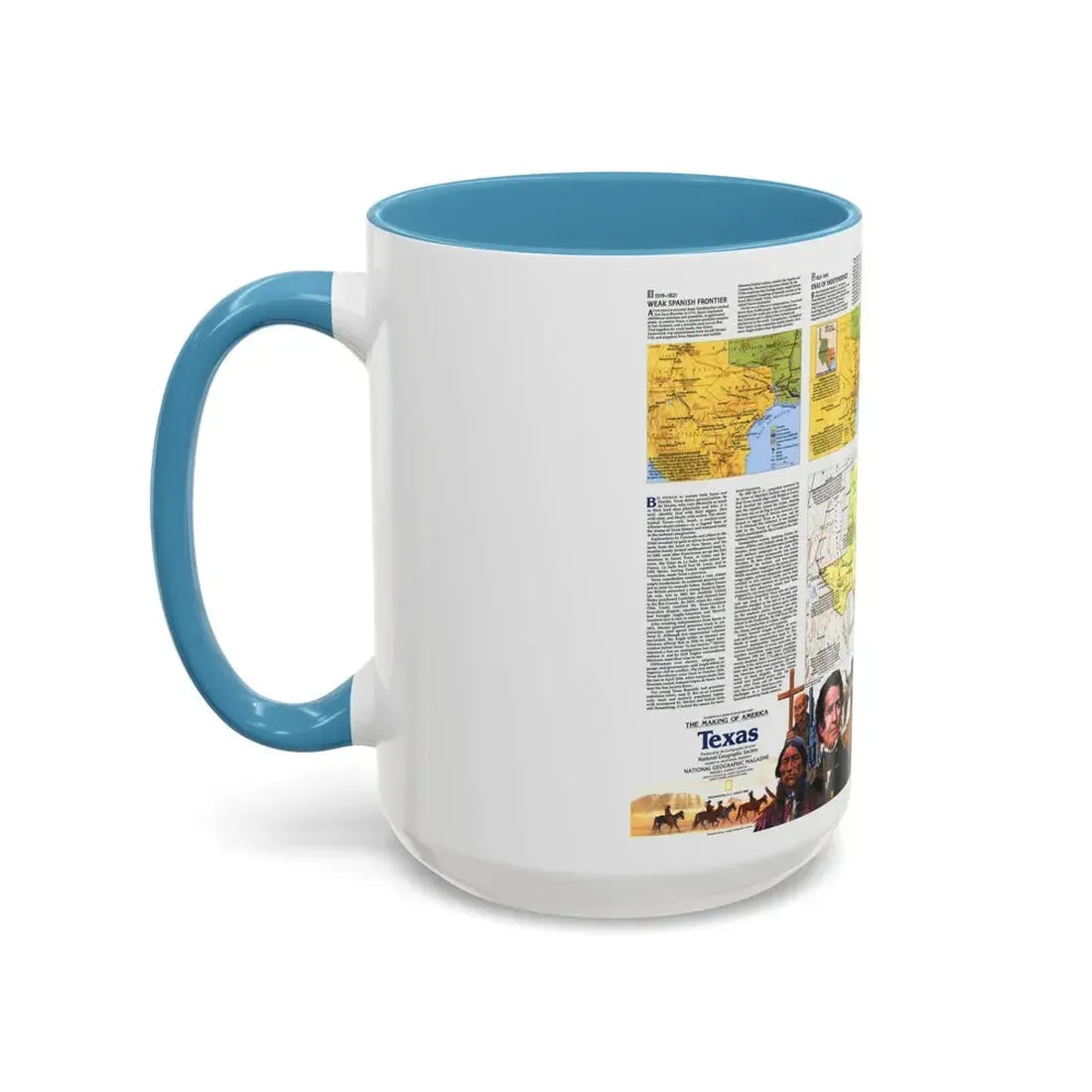 USA - Texas 2 (1986) (Map) Accent Coffee Mug - Go Mug Yourself