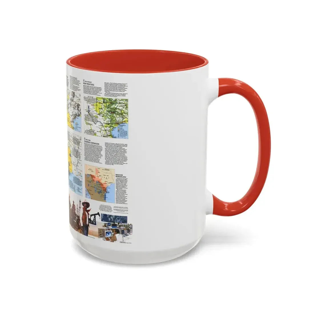 USA - Texas 2 (1986) (Map) Accent Coffee Mug - Go Mug Yourself
