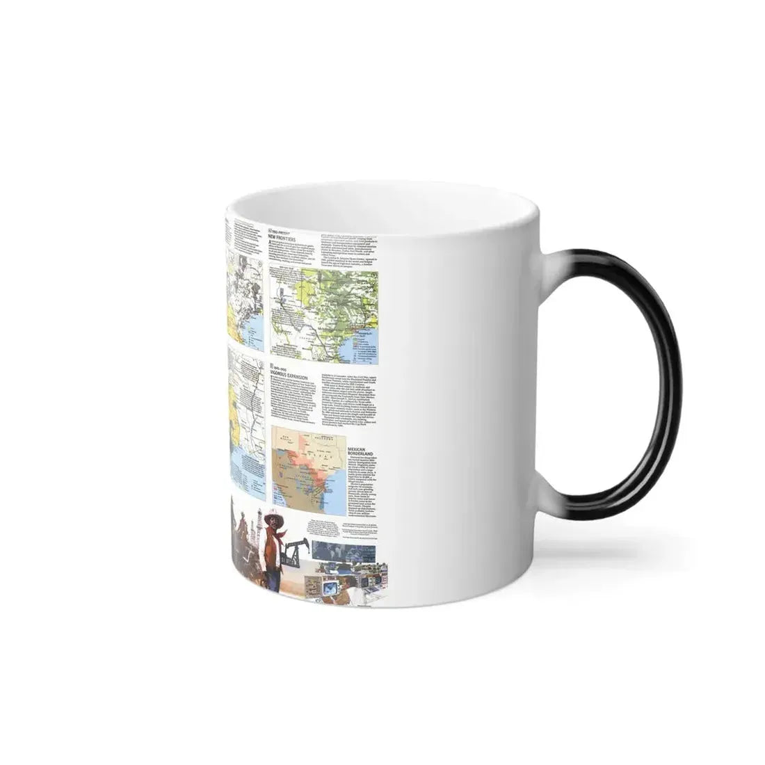 USA - Texas 2 (1986) (Map) Color Changing Mug 11oz - Go Mug Yourself
